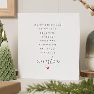 Weihnachtskarte Tante, Tante Weihnachtskarte, Tante Weihnachtskarte, Tante Weihnachtskarte, Weihnachtskarten für Tante, Tante Karte zu Weihnachten