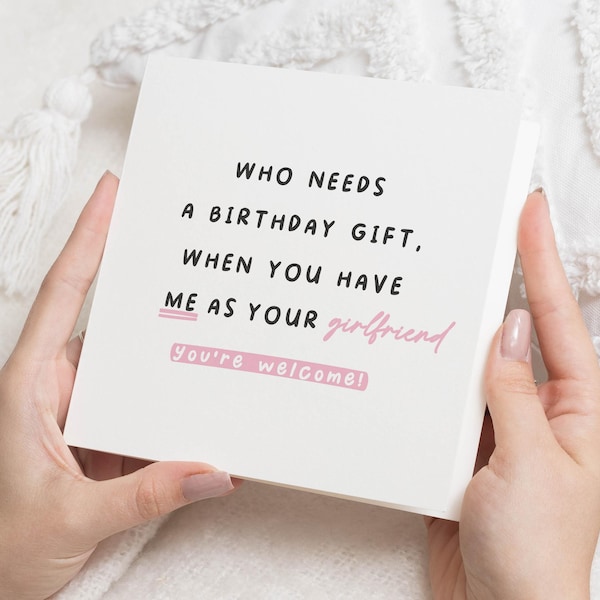 Funny Boyfriend Birthday Card, Birthday Card Boyfriend, Birthday Card For Him, Gifts For Boyfriend, Happy Birthday Boyfriend, Gift For Him