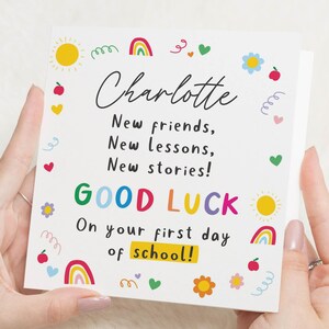 Biglietto di auguri per la scuola, biglietto per il primo giorno di scuola, biglietto di auguri personalizzato, biglietto di auguri per bambini, biglietto per la nuova scuola
