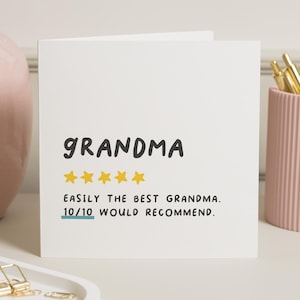 Carte d'anniversaire grand-mère, joyeux anniversaire grand-mère, carte d'anniversaire grand-mère pour elle, la meilleure carte d'anniversaire de grand-mère, cadeau d'anniversaire de grand-mère, cadeau de nounou