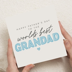 Fathers Day Card for Grandad, Worlds Best Grandad Card, Fathers Day Card from Grandchildren, Grandad Fathers Day Card