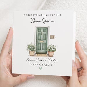 New Home-kaart, gepersonaliseerde New Home-kaart, Gefeliciteerd-kaart, housewarmingkaart, New Home-cadeau, aangepaste adreskaart