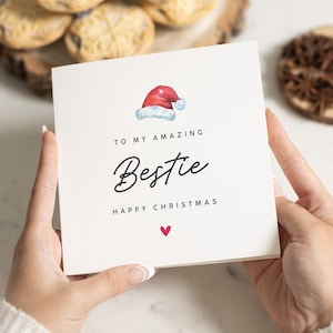 Beste Freundin Weihnachtskarte, Bestie Weihnachtskarte, Weihnachtskarte für den besten Freund, Weihnachtskarte für den besten Freund, Weihnachtskarte für die beste Freundin, Geschenk Bestie