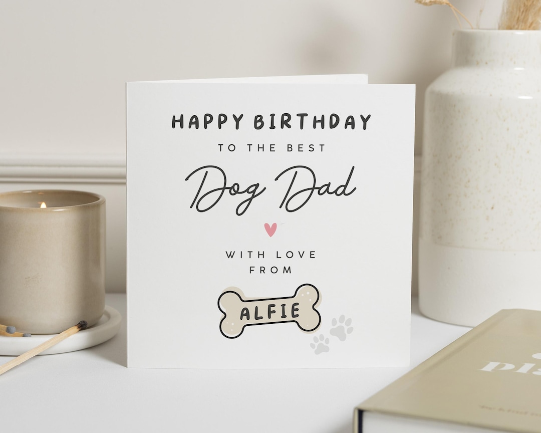 Birthday Card From Dog, Dog Dad Birthday Card, Birthday Card for Dog ...