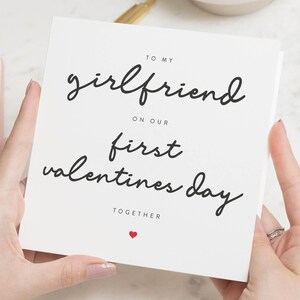 Vriendin Valentijnsdag kaart, 1e valentijnskaart voor vriendin, 1e valentijnskaart voor haar, Valentijnsdag kaart vriendin, schattig