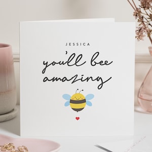 Carte porte-bonheur, nouvelle carte emploi, carte porte-bonheur dans un nouvel emploi, cadeaux porte-bonheur, carte de départ, pour elle, carte d'adieu, carte porte-bonheur personnalisée