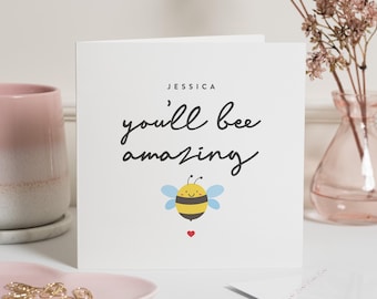Good Luck Card, New Job Card, Good Luck In New Job Card, Good Luck Gifts, Leaving Card, For Her, Goodbye Card, Personalised Good Luck Card