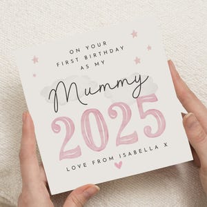 1. Geburtstag als meine Mama Karte, personalisierte Geburtstagskarte für Mama, 1. Geburtstag als Mama Karte, Mama Geburtstagsgeschenk, für Sie, vom Baby