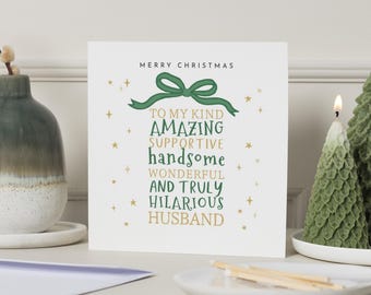 Weihnachtskarte für Mann, lustige Weihnachtskarte für ihn, Mann Weihnachtskarte, personifizierte Weihnachtskarte, lustige Weihnachtskarte