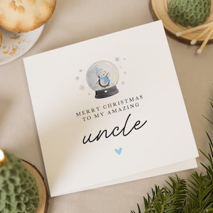 Oom kerstkaart, kerstkaart oom, gepersonaliseerde kerstkaarten voor oom, vrolijk kerstfeest oom, kerstcadeau, oom kerstkaart