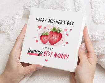 Nanny Mothers Day Card, Gifts, Mother's Day Cards Best Nanny In The World, Happy Mother's Day Grandma, Mother's Day Grandma Card, For Nanna