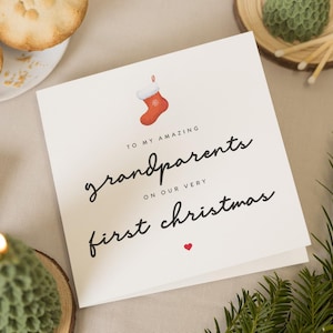 Carte de Noël grands-parents, carte de Noël grand-mère et grand-père, pour nounou et grand-père, carte de Noël grands-parents, grand-mère, papa, cadeau