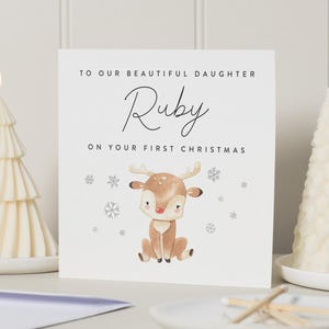 Première carte de Noël pour fille, première carte de Noël pour fille, 1er carte de Noël pour fille, première carte de Noël pour fille, cadeau 1er Noël