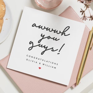 Gefeliciteerd verlovingskaart, gepersonaliseerde vriend verlovingskaart, verlovingscadeau, gepersonaliseerde verlovingscadeau vriend, gefeliciteerd kaart