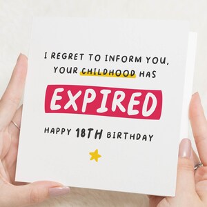 Biglietto di auguri per il 18° compleanno, regali per il 18° compleanno per ragazzo, biglietto di auguri per il 18° compleanno per figlia, biglietto di auguri personalizzato per il 18° compleanno per figlio, biglietto di auguri per il 18° compleanno
