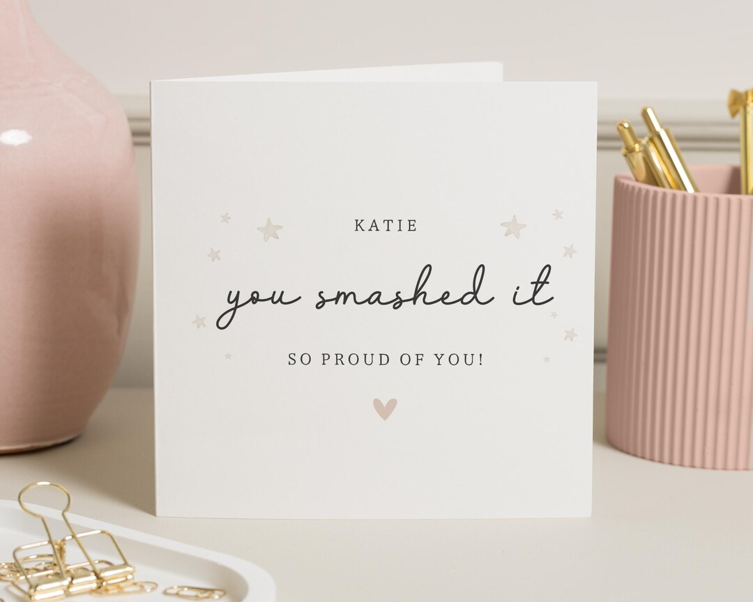 You Smashed It Card, Personalised Congratulations Card, Well Done Card ...