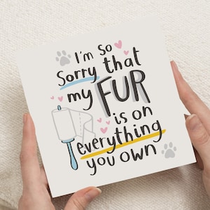 Verjaardagskaart hond vader, sorry dat mijn vacht overal aan zit, verjaardagskaart van hond, verjaardagskaart voor hondenmama, gelukkige verjaardag van de hond