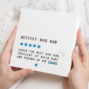 Hund Papa Geburtstagskarte, beste Hund Papa Karte, lustige Karte für ihn, Hund Papa Vatertagskarte, personalisierte Karte vom Hund