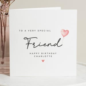 Speciale vriend verjaardagskaart, verjaardagskaart voor vriend, vriend verjaardagskaart vrouw, verjaardagskaarten voor haar, speciale vriend kaart, cadeau