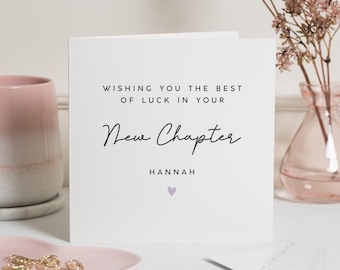 Good Luck In Your New Chapter, Leaving Card, New Job Card, Goodbye Card, Leaving Gift Work Colleagure, New Chapter Card, New Beginnings