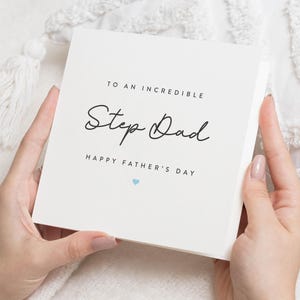 Fathers Day Card for Step Dad, Step Dad Fathers Day Card, Fathers Day Card from Stepchild, Fathers Day Card for Him, Simple Card