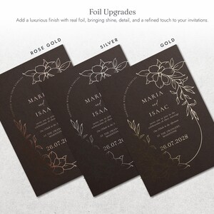 Minimalist Monogram Wedding Invitations, Elegant Black and White Wedding Invite, Simple Classic Wedding Stationery, Personalised Invite image 18