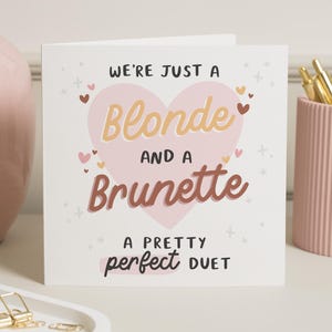 Bester Freund Geburtstagskarte, blond und brünett, Bester Freund, Bestie Geburtstagskarte, Geburtstagskarte für den besten Freund, Freund Geburtstagsgeschenk