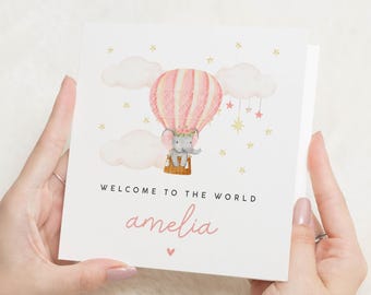 Carte nouveau-né, Carte de bébé fille, Carte de nouveau bébé fille, Carte de bienvenue dans le monde, Carte de nouveau bébé fille, Cadeaux naissance, Carte de nouveau-né fille, Nouveau-né