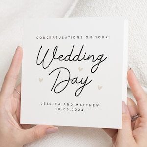 Personalised Congratulations On Your Wedding Card, Wedding Day Card, Happy Wedding Day, Wedding Gift For Friends, Couple Wedding Day Gift