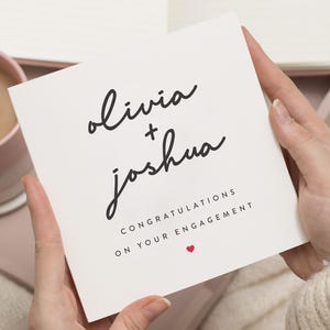 Carte de fiançailles pour couple, carte de fiançailles personnalisée, carte de fiançailles de félicitations, cadeau de fiançailles pour un ami, vous êtes fiancés