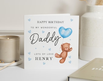 Daddy Birthday Card, Birthday Card For Dad, Birthday Card Daddy, From Kids, Happy Birthday Daddy, Birthday Gift Dad, Dad Birthday Gift