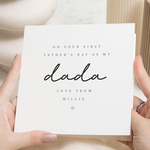 1st Fathers Day Card from Daughter, First Fathers Day Card, Personalised Dada Card, Fathers Day Card for Him, New Dad Card