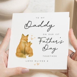 Fathers Day Card from Baby, 1st Fathers Day Card, Daddy Fathers Day Card, Personalised Fathers Day Card, Fox Card for Dad