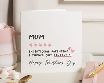 Cartão engraçado para o dia das mães, cartões para o dia das mães para a mãe, cartão feliz para o dia das mães, cartão engraçado para a mãe para o dia das mães, presente para a mãe para ela