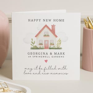 Carte pour maison neuve, Cadeau de pendaison de crémaillère, Cadeau personnalisé pour nouvelle maison, Carte première maison, Cadeau pour la maison, Cadeau personnalisé pour maison neuve pour amis