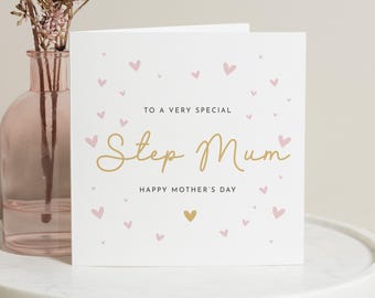 Step Mum Mother's Day Card, Happy Mothers Day Card Step Mum, Card For Mothers Day, Step Mum Mothers Day Cards, Bonus Mum Mothers Day Card