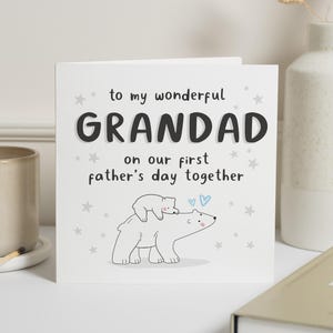 Vatertagskarte für Opa, erste Vatertagskarte, Opa-Bärkarte, Vatertagskarte vom Baby, niedliche Eisbärkarte