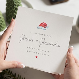 Oma und Opa Weihnachtskarte, Großeltern Weihnachtskarte, Oma und Opa Weihnachtskarte, Nanny und Opa, personalisierte Weihnachten