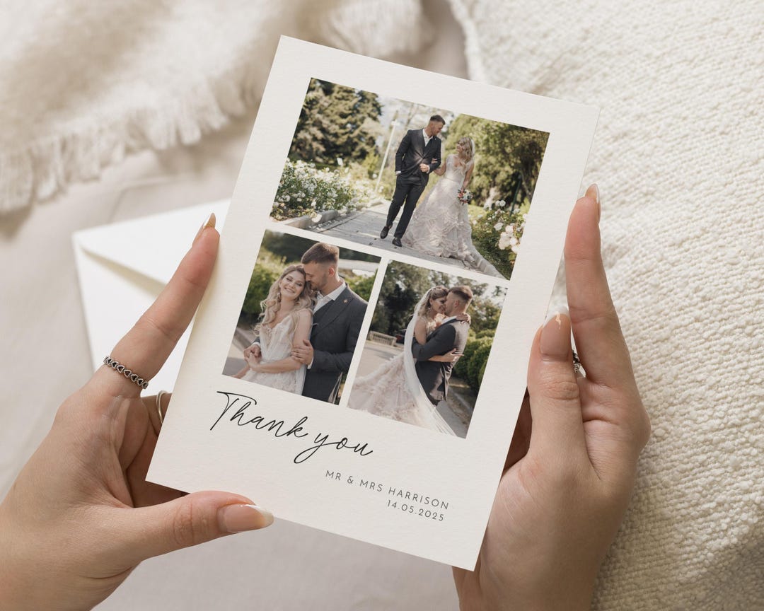 Personalised Thank You Cards Wedding, Wedding Photo Thank You Cards ...