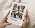 Personalised Thank You Cards Wedding, Wedding Photo Thank You Cards, Folded Thank You Cards, Postcard Thankyou Cards For Wedding, Simple
