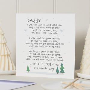 Daddy To Be Weihnachtskarte, Daddy To Be Weihnachtsgeschenk, Dad To Be Geschenk, Daddy From Bump Weihnachten, Weihnachtskarte Daddy From Bump, Daddy Xmas