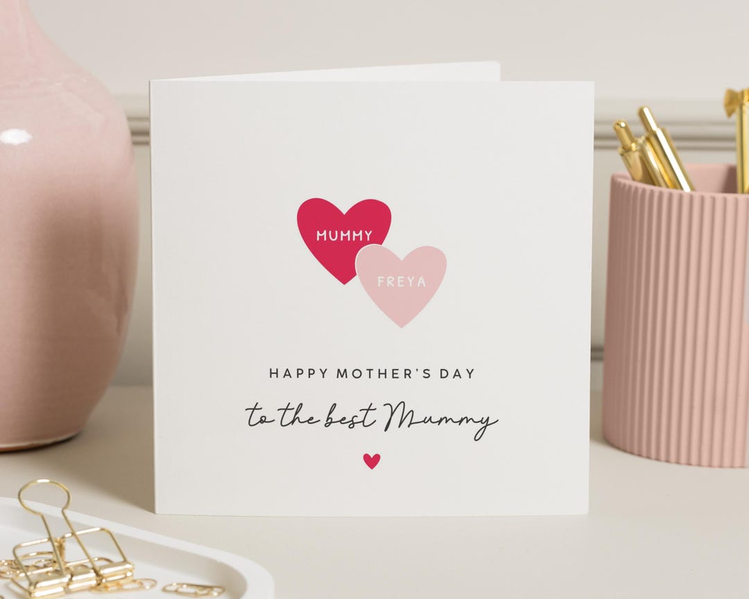 Personalised Mothers Day Card, Mothers Day Card From Daughter, Custom ...