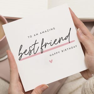 Carte d'anniversaire meilleur ami, meilleure carte d'anniversaire de tous les temps, carte d'anniversaire Bestie, cadeau d'anniversaire pour meilleure amie, joyeux anniversaire Bestie
