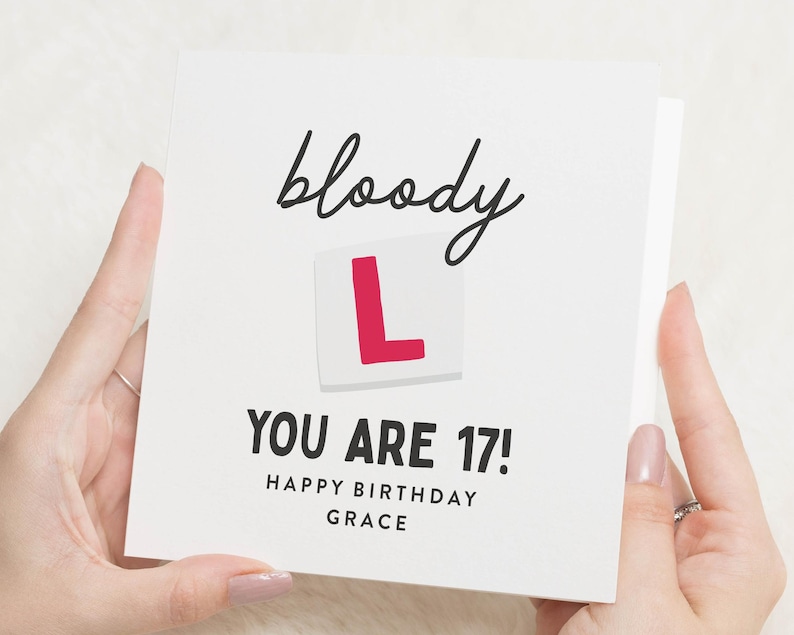 Carte 17e anniversaire garçon, carte 17e anniversaire fils, cadeaux 17e anniversaire, pour petit-fils, carte 17e anniversaire fille, carte d'anniversaire apprenti conducteur image 1