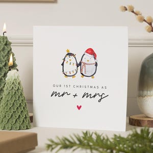 Primo biglietto di Natale per sposati, primo biglietto di Natale per marito, primo biglietto di Natale da marito e moglie, primo regalo di Natale per sposati
