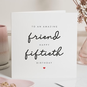 Personalised 50th Birthday Card Friend, Friend 50th Gift, 50th Birthday Gift, 50th Birthday Card Poem, Fiftieth Birthday Card For Bestie