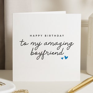 Carte de joyeux anniversaire petit ami, carte d'anniversaire pour petit ami, cadeau d'anniversaire petit ami, carte à mon petit ami, pour lui, petit ami incroyable