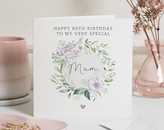 Mum 60th Birthday Card, 60th Birthday Card For Mum, Mum Sixtieth Birthday Card, Mum Birthday Gift, Birthday Card Mum, Mum Birthday Gift