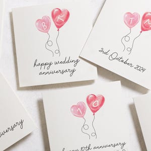 Carte d'anniversaire de mariage, carte de joyeux anniversaire, carte d'anniversaire personnalisée pour lui, carte d'anniversaire de mari, pour femme, petit ami, elle image 2