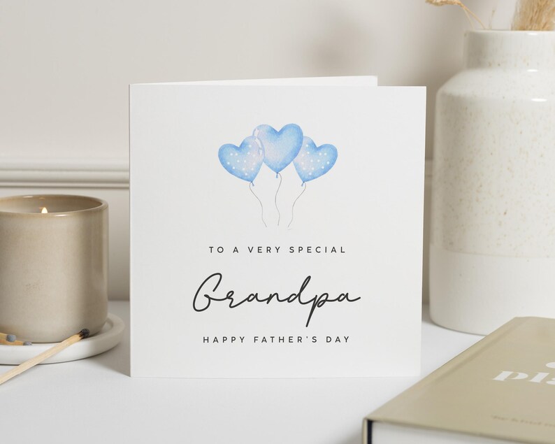 Carte fête des pères pour grand-père, carte fête des pères grand-père, pour grand-père, carte pops, carte spéciale grand-père, carte fête des pères pour lui image 1